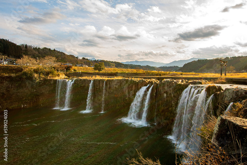 waterfall in the mountains