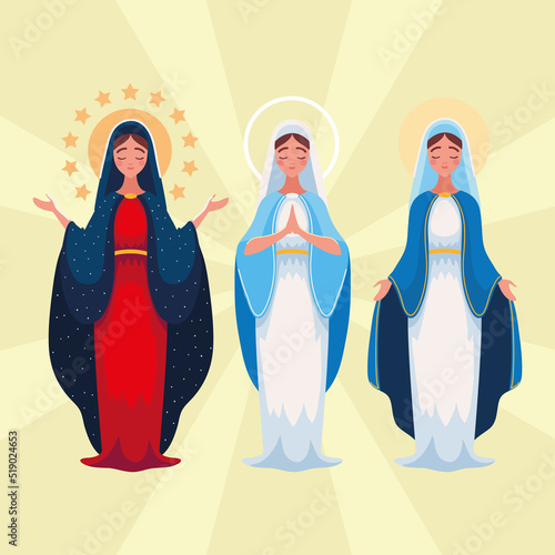 set of assumption of virgin Mary photo