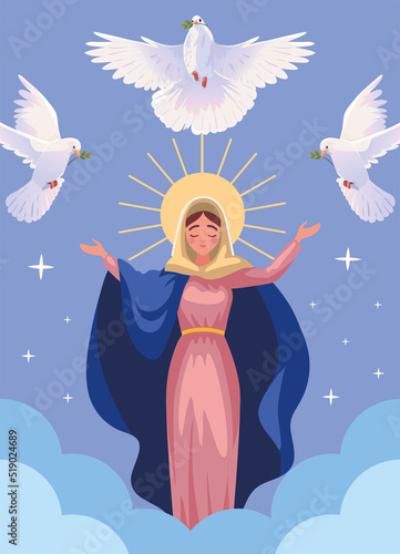 Assumption of Virgin Mary and Holy Spirit