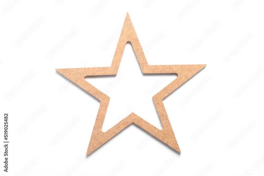 Fototapeta premium golden star isolated on white background