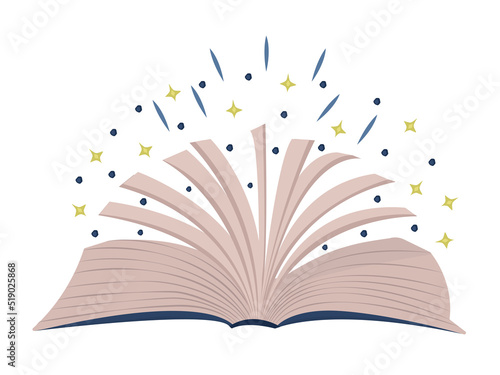 An open magic book