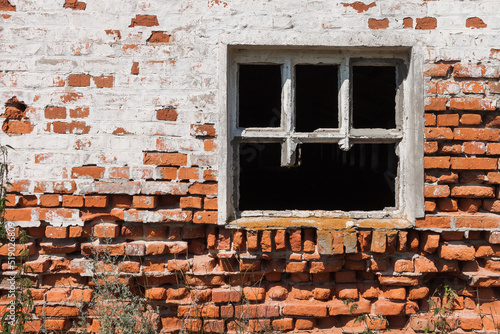 The window of a ruined house