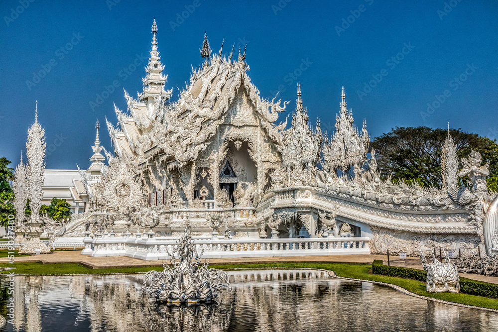 Wat Rong Khun. also known as the White Temple,