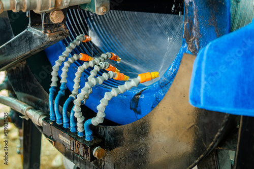 close-up of concentrator machine extracting gold photo
