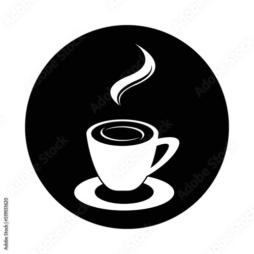 coffee cup icon in flat style