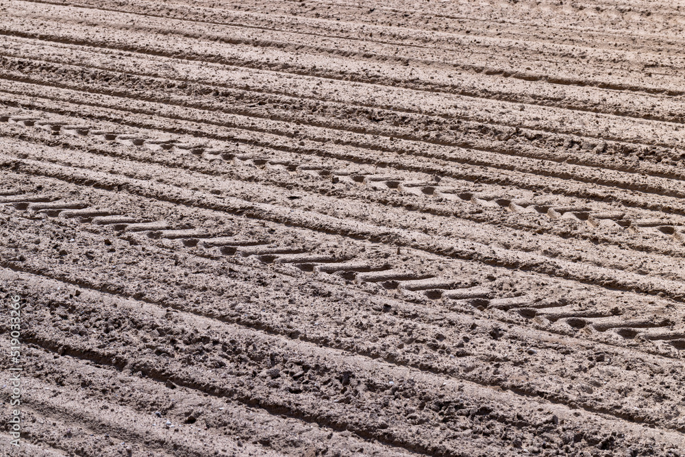 plowed soil in an agricultural field during tillage plowed soil in an agricultural field during tillage
