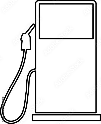 Vector icon of vehicle refueling station sign, pertamax, pertalite, gasoline and diesel.eps photo