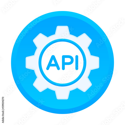 API vector. Application program interface icon. Software development tool symbol vector illustration.