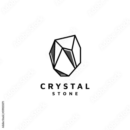 crystal stone logo vector icon illustration