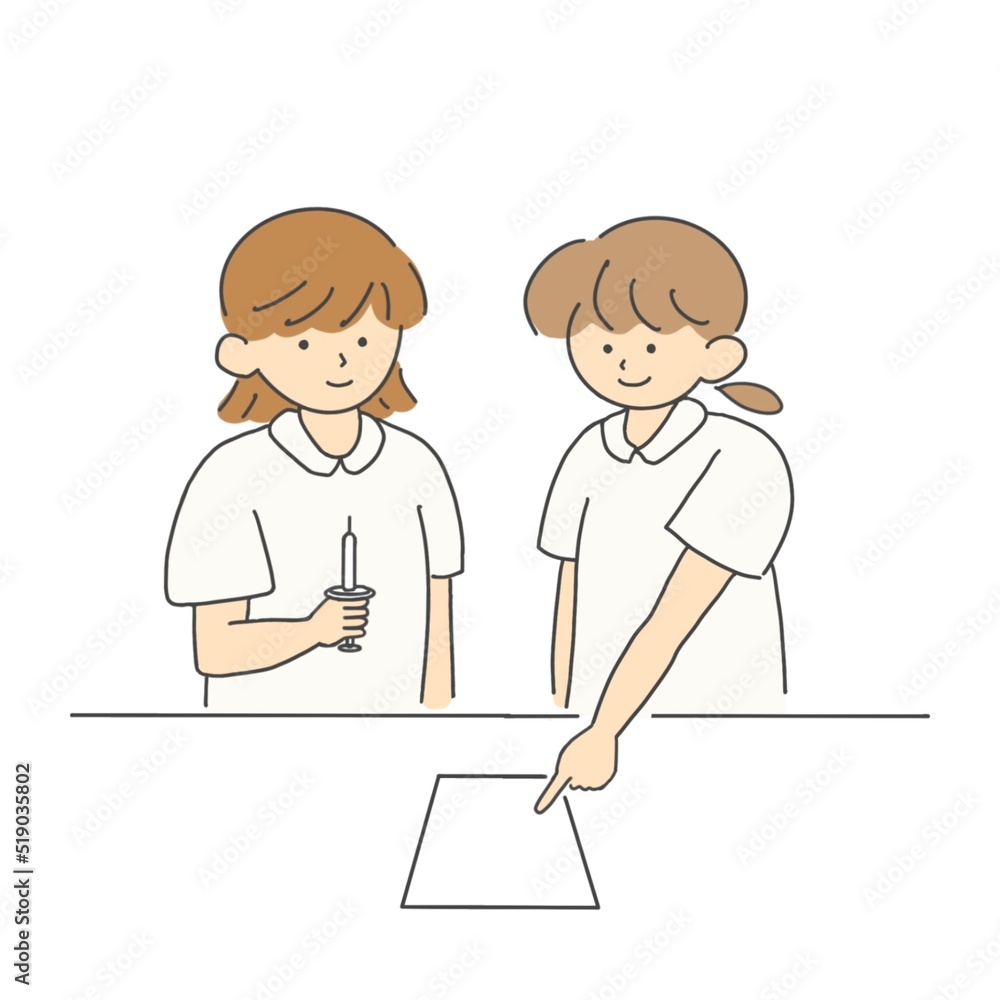 ダブルチェックで確認する医療従事者