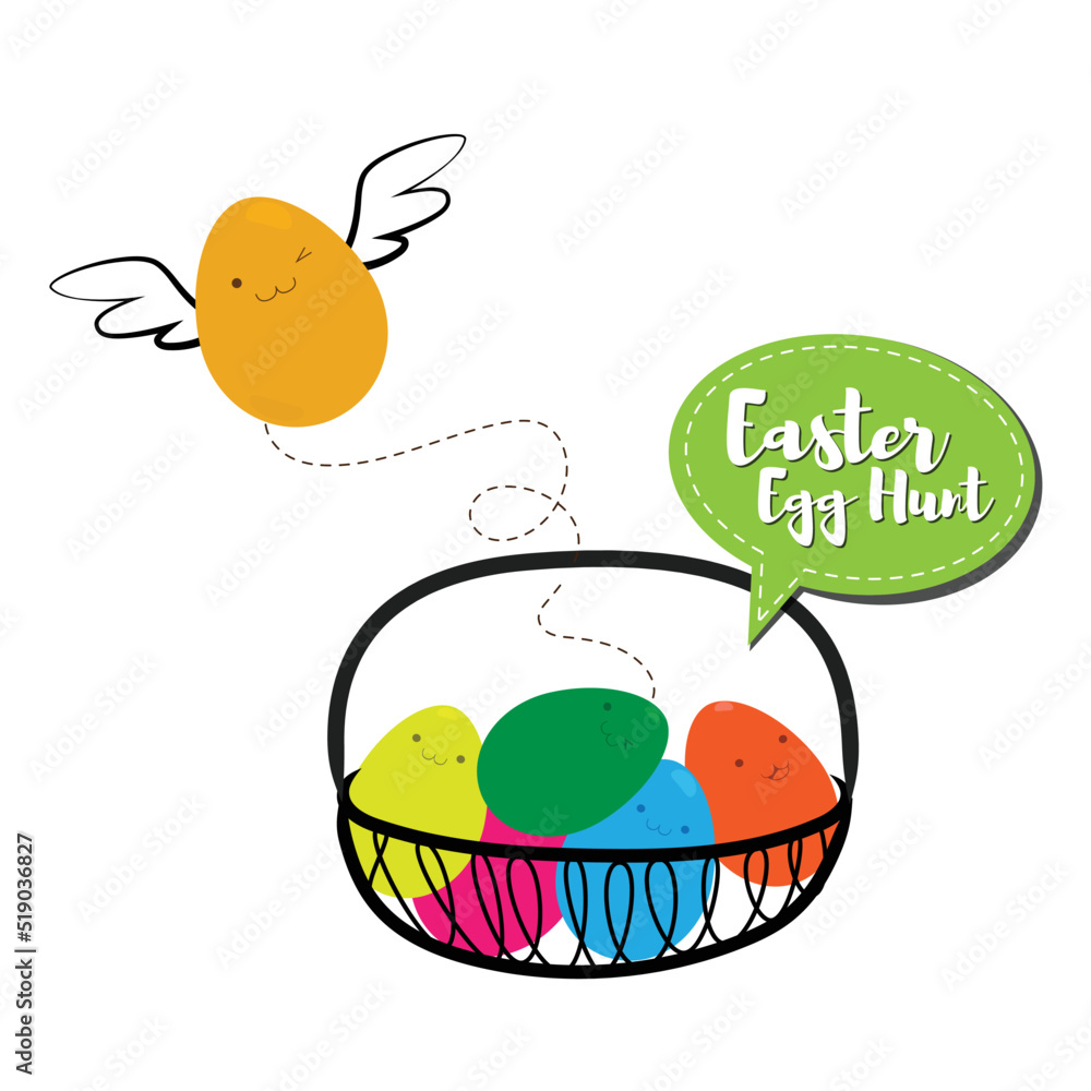 Rabbit and Easter eggs for easter day. Rabbit and Easter eggs for easter day.