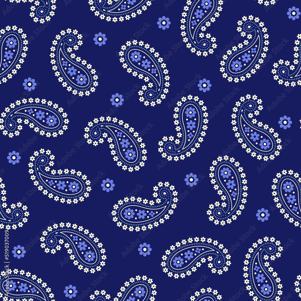 Fototapeta premium Cute and simple paisley seamless pattern,