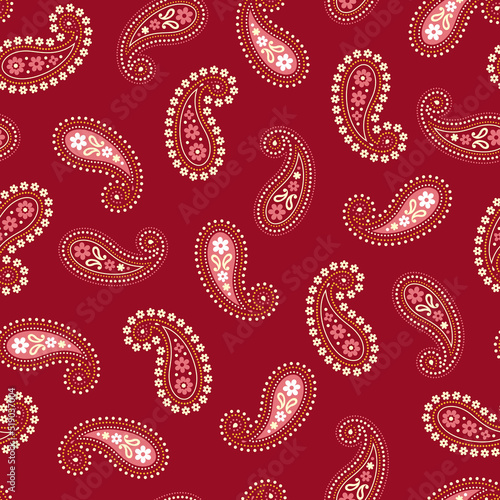 Cute and simple paisley seamless pattern,