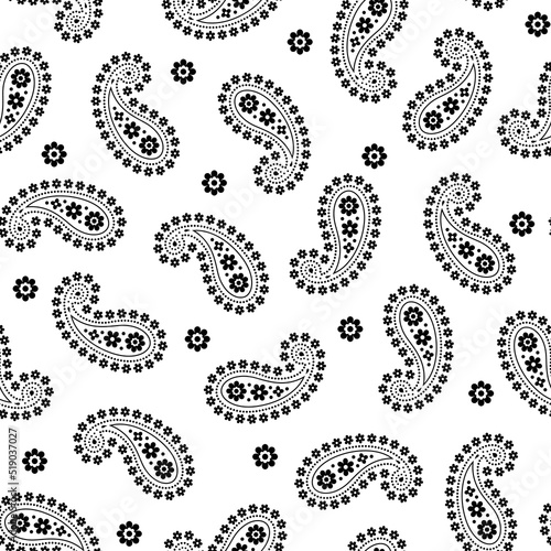 Cute and simple paisley seamless pattern,