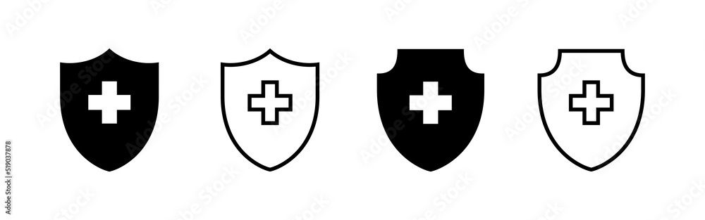 Obraz premium Health insurance icon vector. Insurance health document sign and symbol