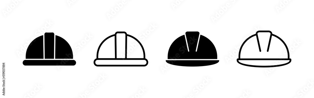 Helmet icon vector. Motorcycle helmet sign and symbol. Construction