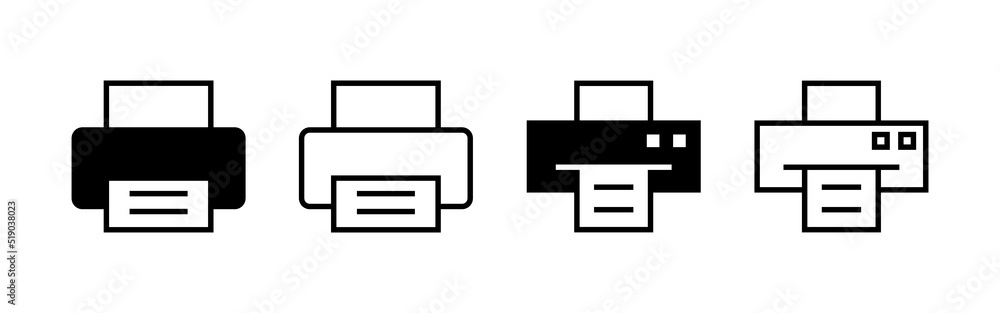 Print icon vector. printer sign and symbol Print icon vector. printer sign and symbol