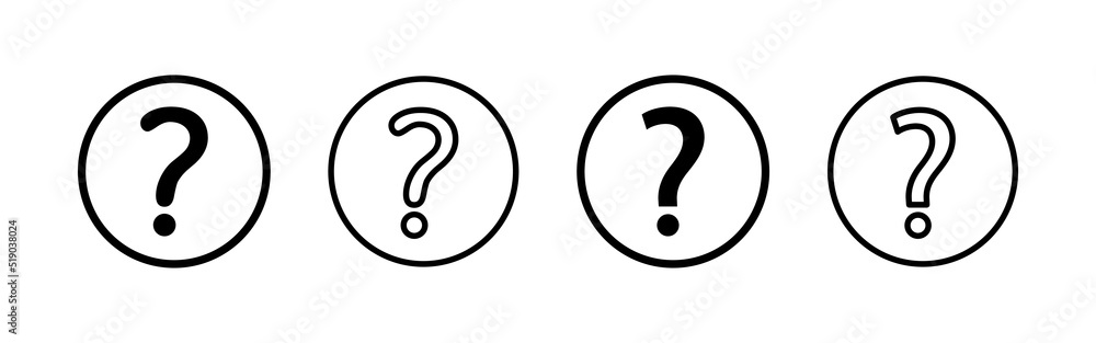 Question icon vector. question mark sign and symbol Question icon vector. question mark sign and symbol