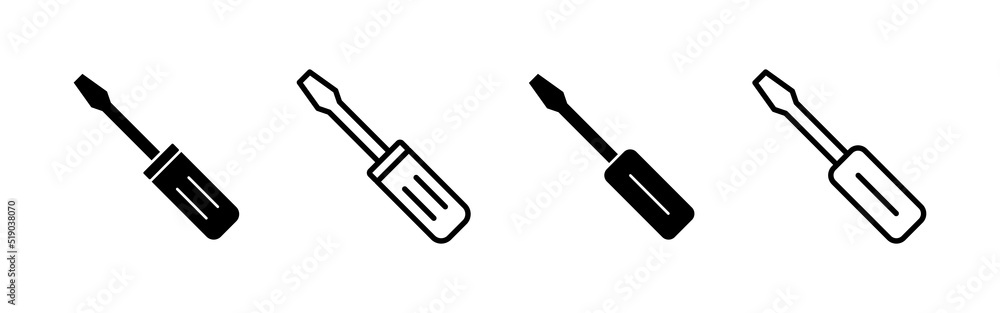 Screwdriver icon vector.tools sign and symbol Screwdriver icon vector.tools sign and symbol