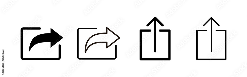 Share icon vector. Sharing sign and symbol Share icon vector. Sharing sign and symbol