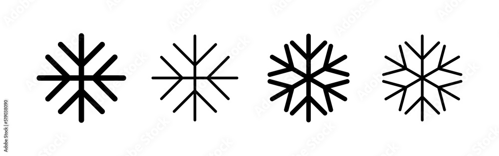 Snow icon vector. snowflake sign and symbol Snow icon vector. snowflake sign and symbol