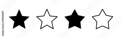 Star icon vector. rating sign and symbol. favourite star icon