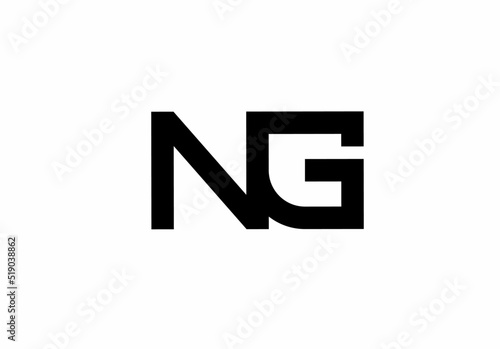 Ng gn n g monogram logo isolated on white background photo
