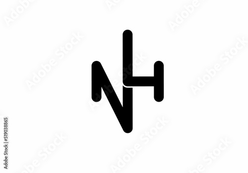 Nh hn n h monogram logo isolated on white background