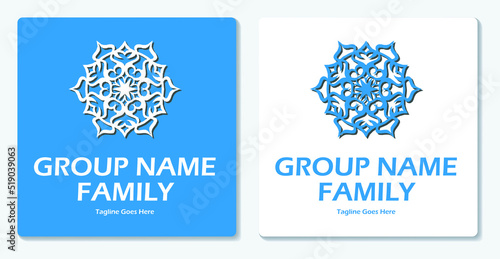 Snow Flower Winter Simple Logo Vector Flat Design