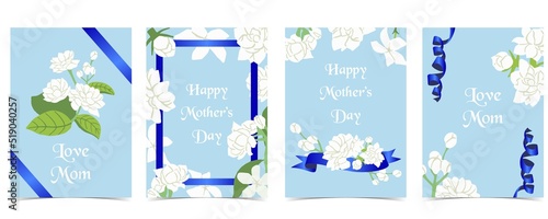 mother's day invitation with jasmine