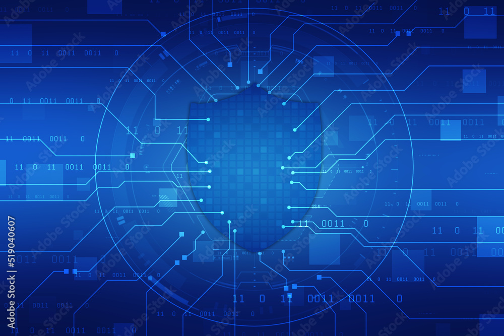 Protect and Security concept. Digital Shield on abstract technology background, Cyber security and information or network protection. Future technology web services for business and internet project Protect and Security concept. Digital Shield on abstract technology background, Cyber security and information or network protection. Future technology web services for business and internet project