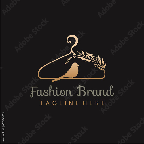 Fashion Hanger Clothes Logo Design