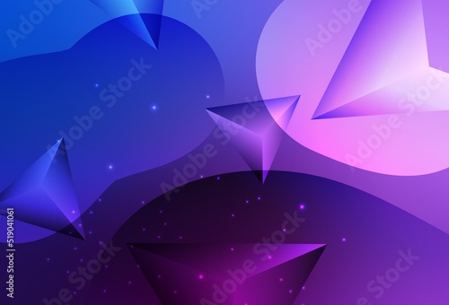 Light Pink, Blue vector Abstract illustration with colorful discs and triangles. © smaria2015
