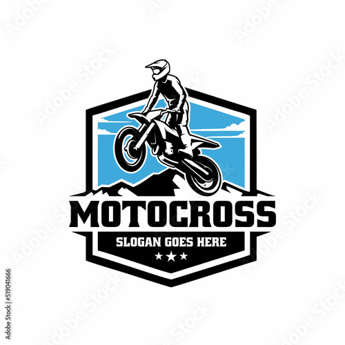 motocross action illustration vector isolated 