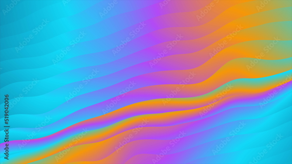 Holographic colorful glossy stripes geometric abstract background