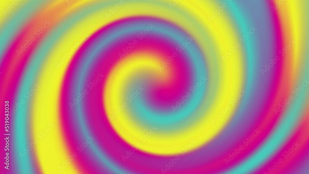 Spiral Swirl rainbow happy colors seamless loop infinite rotation. Modern Dynamic light vivid trendy color. Moving abstract blurred motion. Multicolor smooth transition. Colorful gradient animation Spiral Swirl rainbow happy colors seamless loop infinite rotation. Modern Dynamic light vivid trendy color. Moving abstract blurred motion. Multicolor smooth transition. Colorful gradient animation