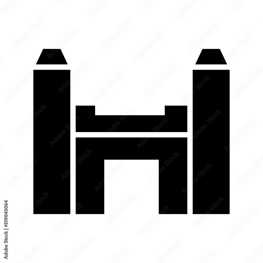 castle icon or logo isolated sign symbol vector illustration - high quality black style vector icons
