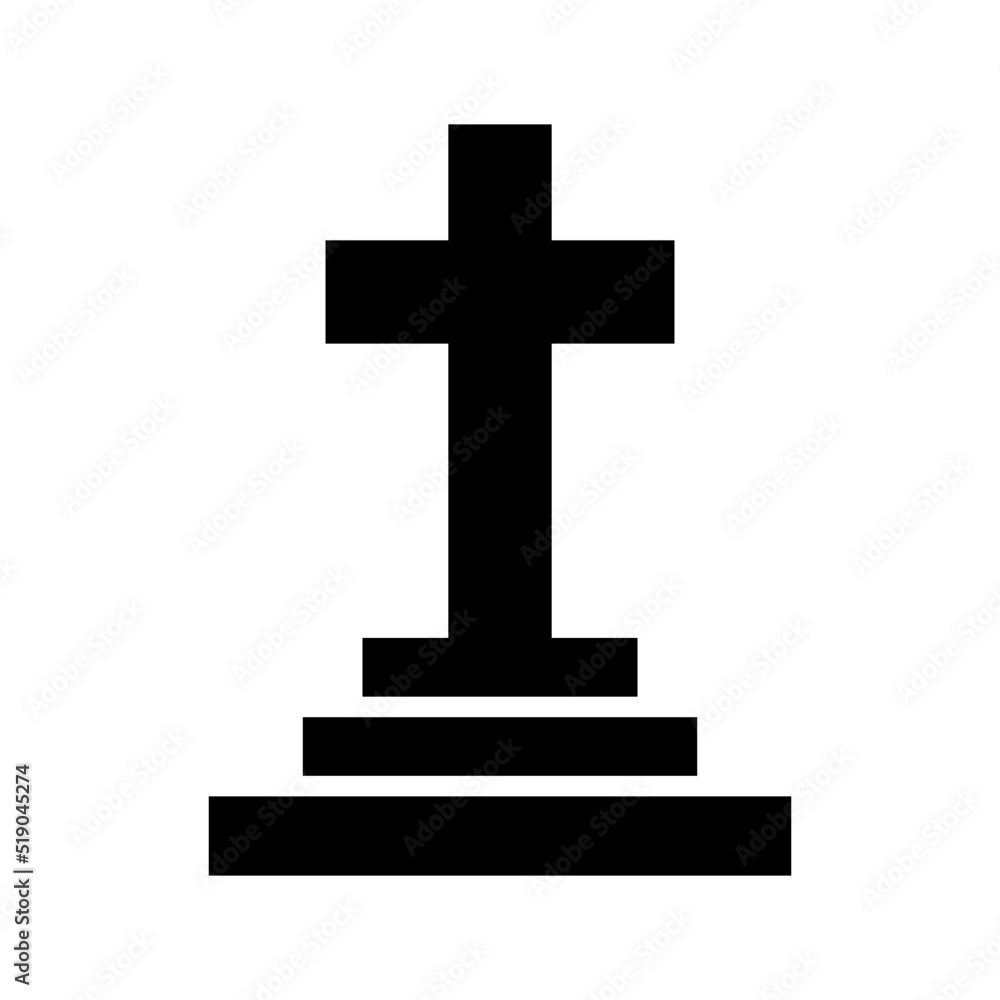 cemetery  icon or logo isolated sign symbol vector illustration - high quality black style vector icons
