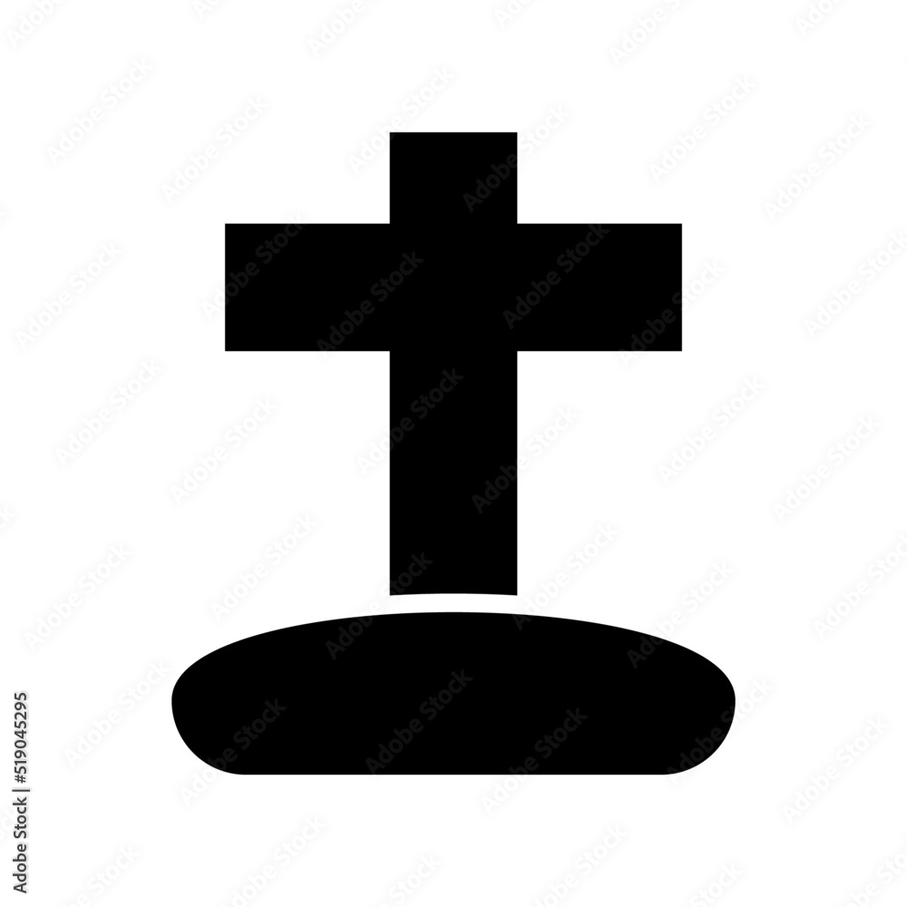 cemetery  icon or logo isolated sign symbol vector illustration - high quality black style vector icons
