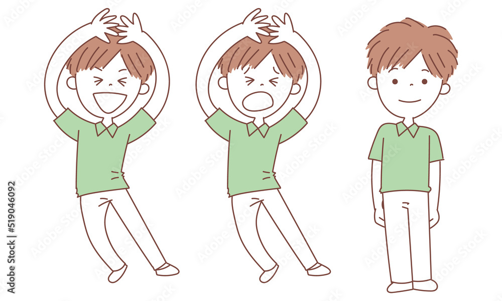 笑う、なげく、通常の男性 セット 笑う、なげく、通常の男性 セット