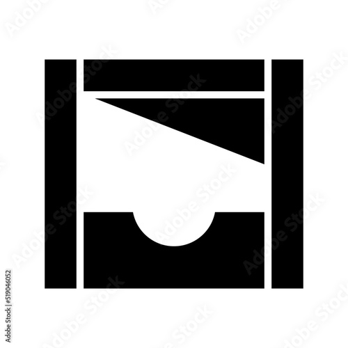 guillotine icon or logo isolated sign symbol vector illustration - high quality black style vector icons
