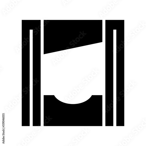 guillotine icon or logo isolated sign symbol vector illustration - high quality black style vector icons
