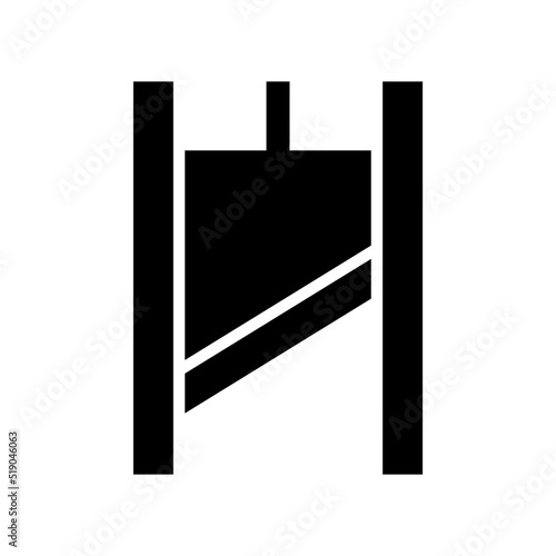 guillotine icon or logo isolated sign symbol vector illustration - high quality black style vector icons
