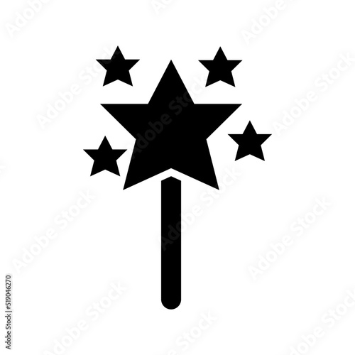 magic wand icon or logo isolated sign symbol vector illustration - high quality black style vector icons 