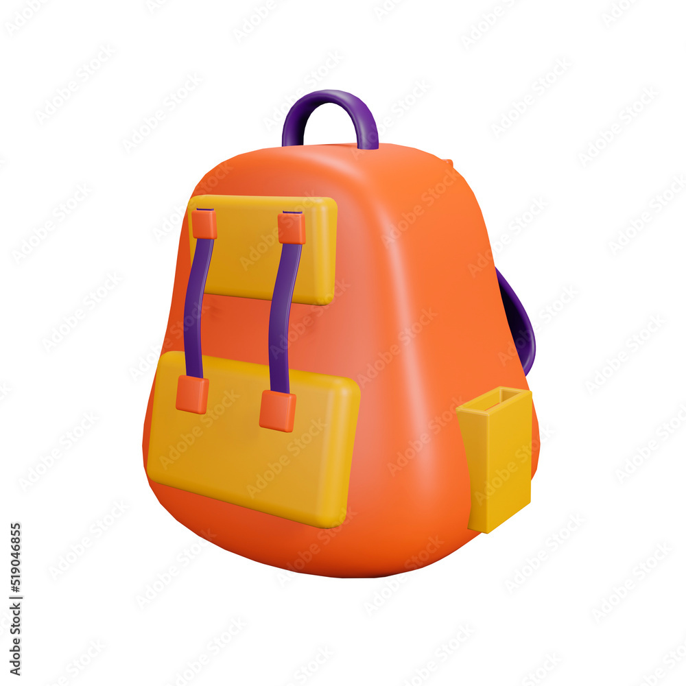 3d illustration backpack