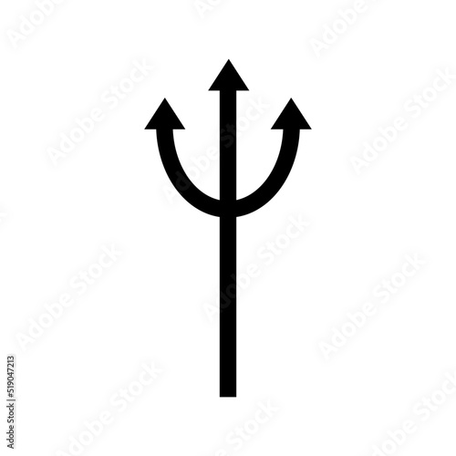 trident icon or logo isolated sign symbol vector illustration - high quality black style vector icons
