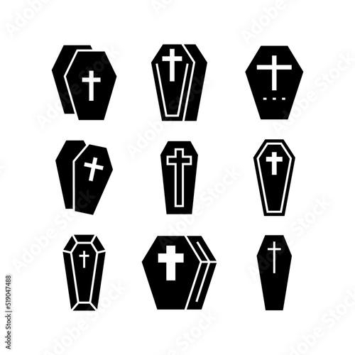 coffin icon or logo isolated sign symbol vector illustration - high quality black style vector icons 