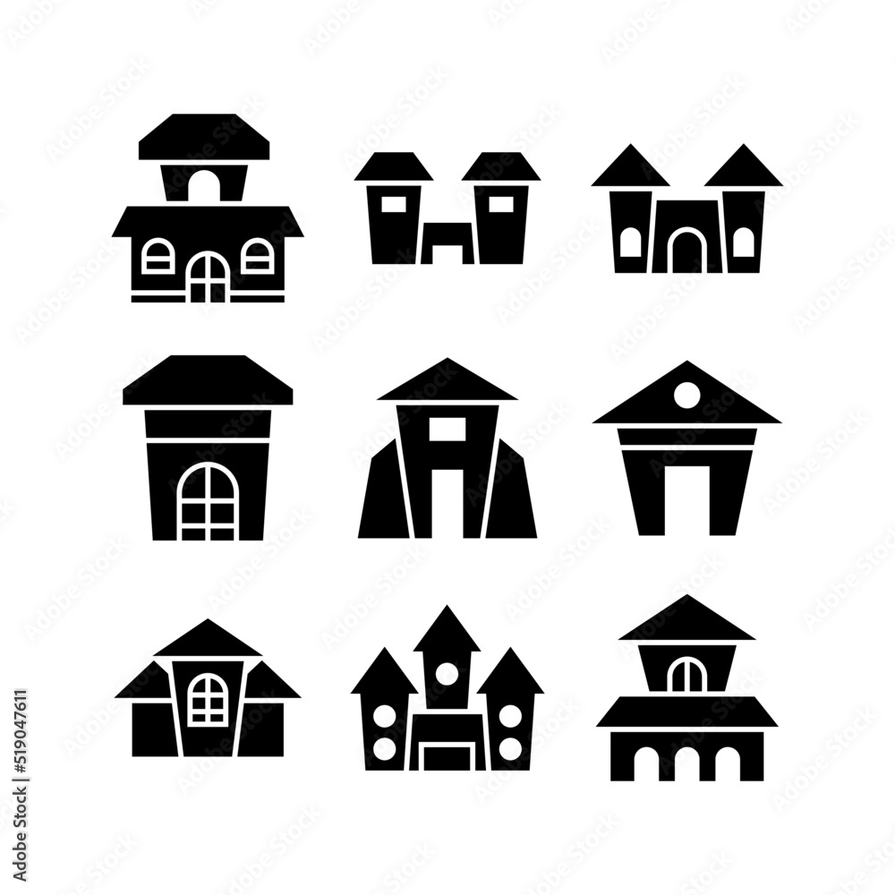 haunted house icon or logo isolated sign symbol vector illustration - high quality black style vector icons
