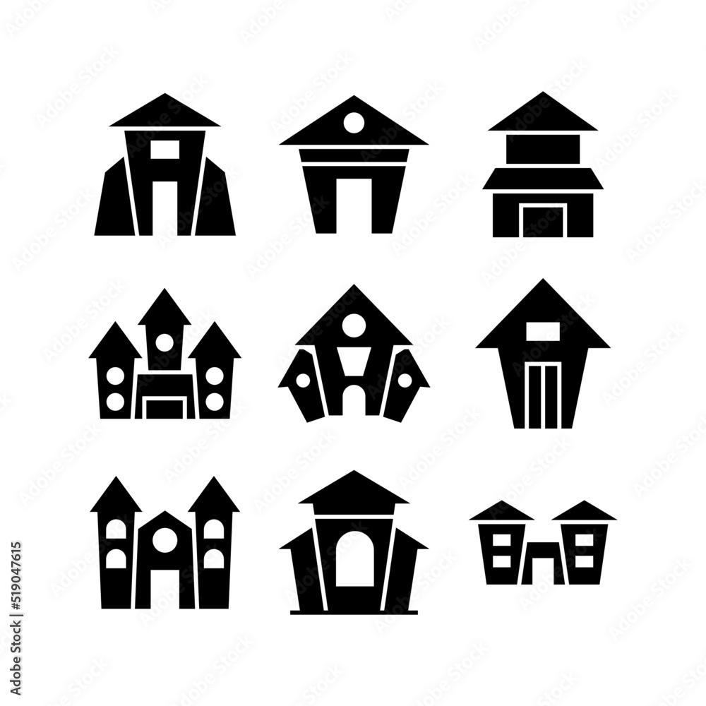 haunted house icon or logo isolated sign symbol vector illustration - high quality black style vector icons
