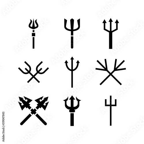 trident icon or logo isolated sign symbol vector illustration - high quality black style vector icons
